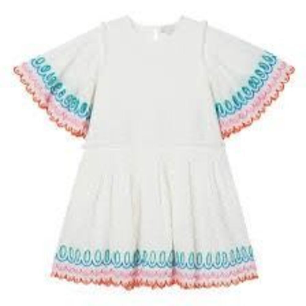 NWT Stella McCartney Kids scalloped cotton dress Size 5